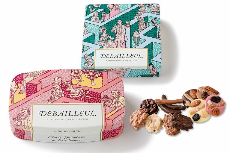 上から：パサージュ シュクレ フリアンディス 12個入り 3,400円、ジャルダン スクレ フリアンディス 6個入り 1,500円／ドゥバイヨル