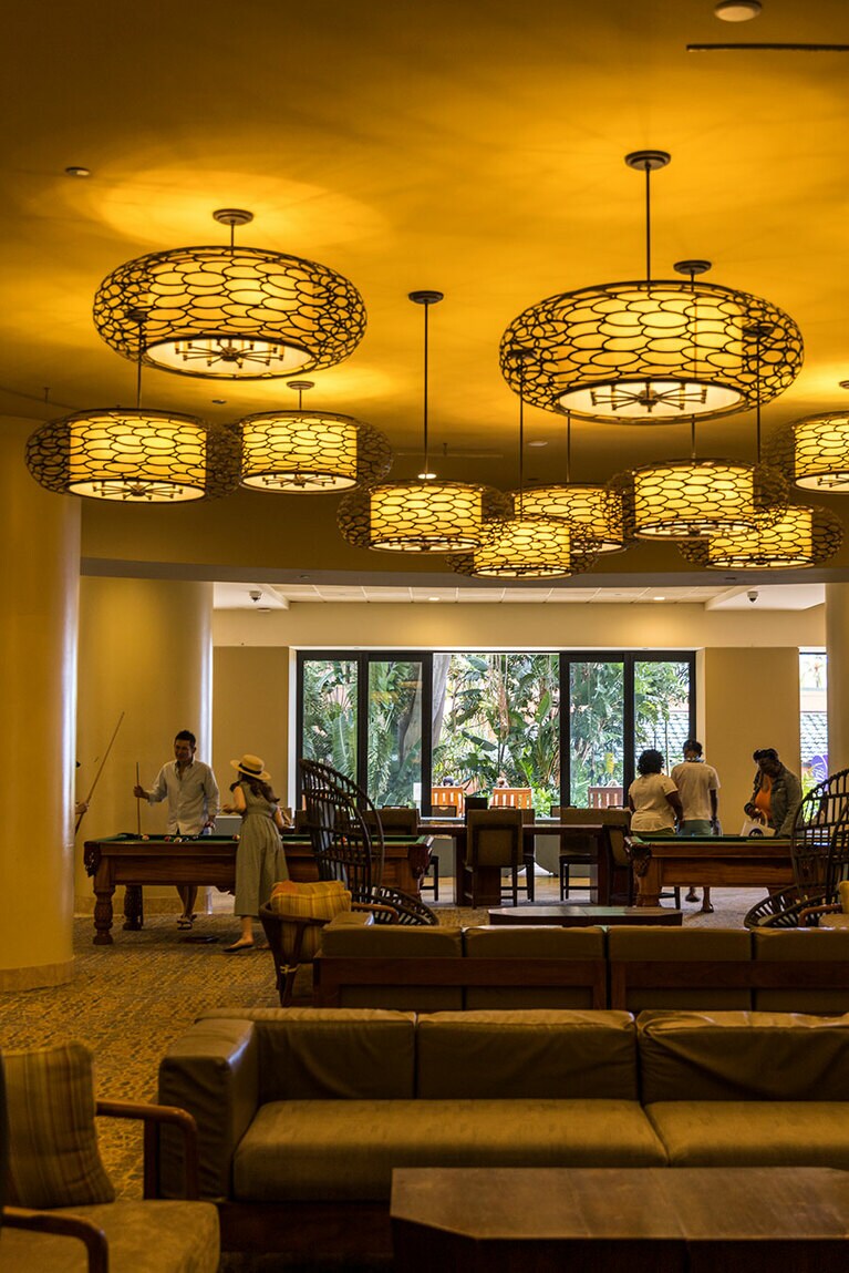 風格あるインテリアのロビーラウンジ。