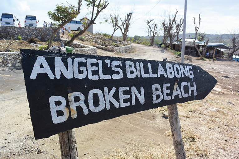 エンジェルズ・ビラボンに到着。駐車場から降りていきます。