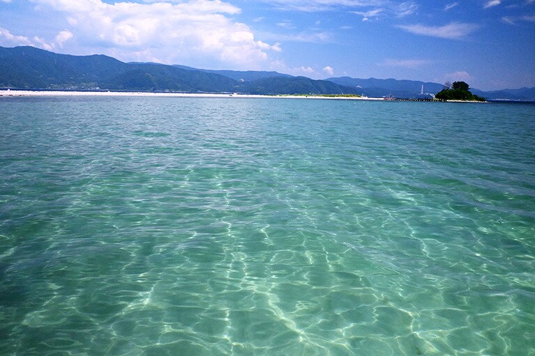 この日は少し緑がかっているといわれたけれど、十分な透明度。