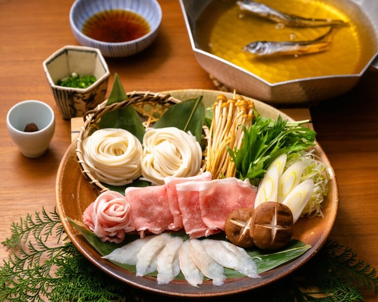 ゲストから好評の「あご出汁しゃぶしゃぶ」。