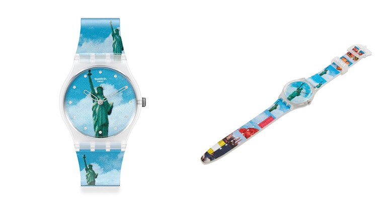 「New York」(横尾忠則／1968年) 9,000円。ケース34mm、ベルト幅16mm。