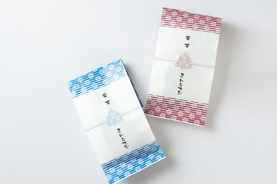 水引がデザインされた和菓子のようなパッケージは、いい意味で焼きいもらしくないかわいさ。