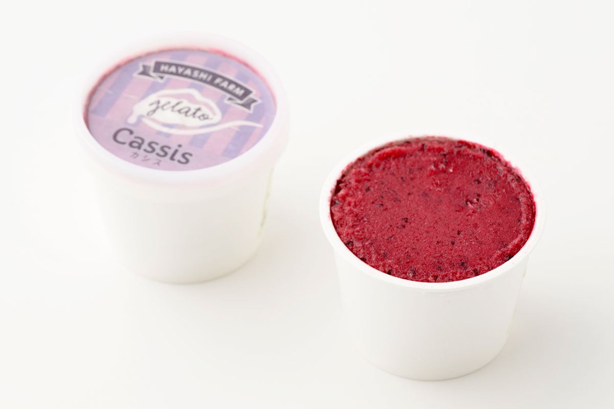 濃厚カシスジェラート 各540円（100g）／Cassis Cafe