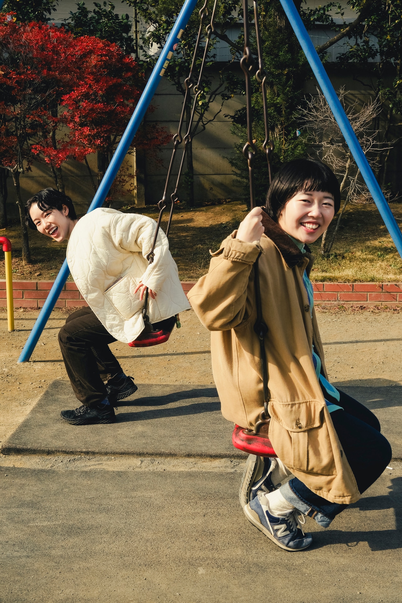 二人の母校でもある日大がある江古田で撮影。