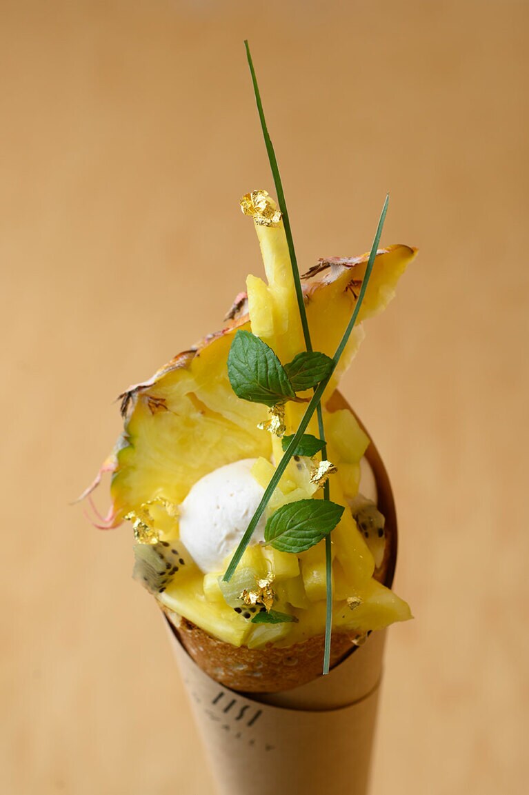 パイナップルひとつでもいろいろな表情が。