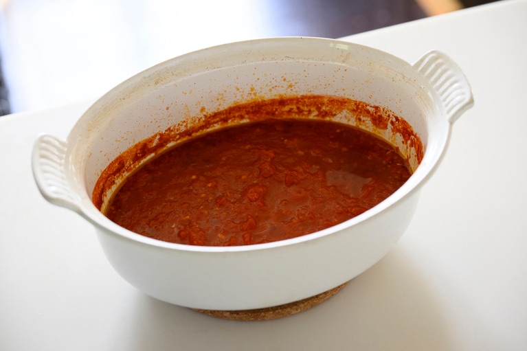 鍋についた跡が目安に。