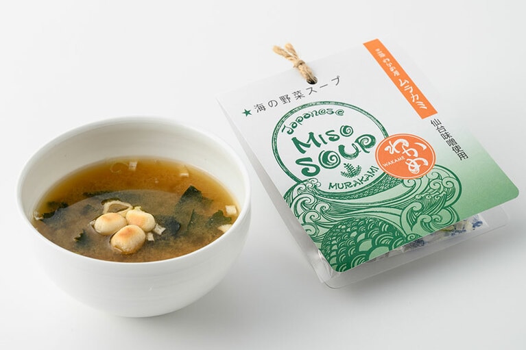 【宮城県】MISO SOUP（ミソスープ）-わかめ-［ワカメのほか、メカブ、アオサなど全7種類］16.5g 205円／三陸わかめ屋ムラカミ