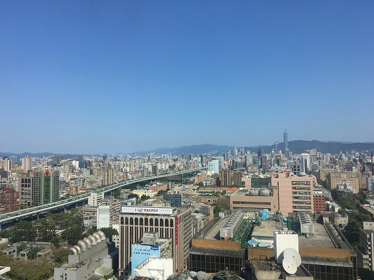 会社からの台北の景色。ありがたいことにいつもと変わりなし。