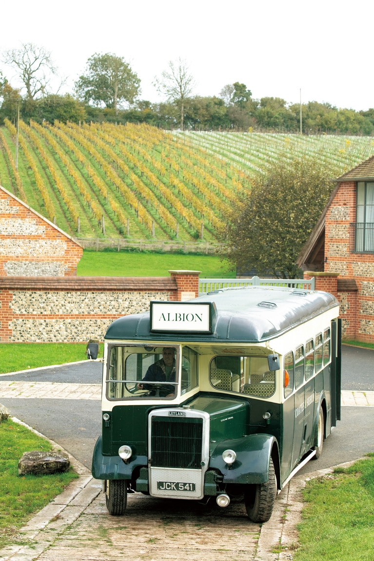 ヴィンヤード見学は「アルビオン号」で。