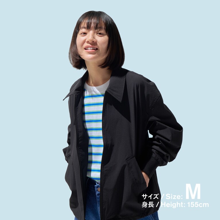 ジップアップジャケット　くろ　3,990円【サイズ】M/L