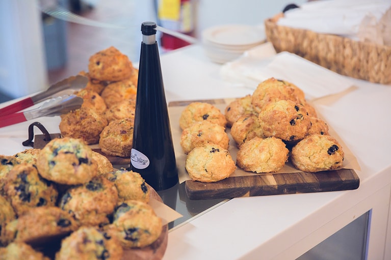 スコーン 2.5ドルは常時3種類が楽しめる。