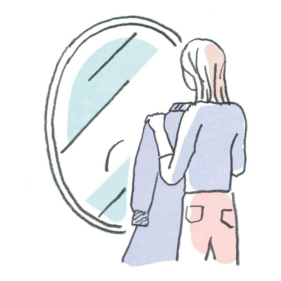 step2　服と向き合って、お気に入りかどうか検討。