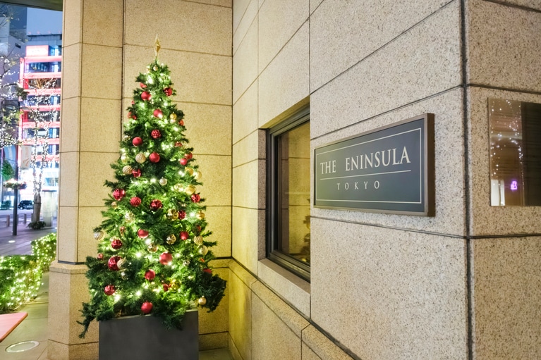 ザ・ペニンシュラ東京のクリスマスツリー。