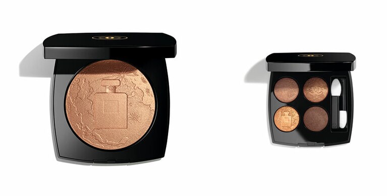 左から：エクラ ルネール オー ローズ10,560円、レ キャトル オンブル 937 オンブル ドゥ リュンヌ 8,800円(どちらも特別限定品)。©CHANEL