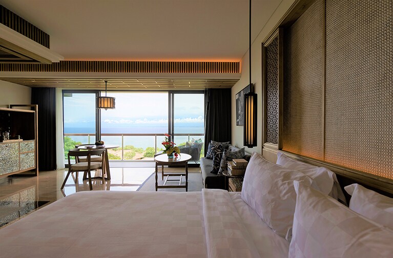 「アヤナ セガラ バリ」の客室はすべて58㎡以上のゆとりあるスぺースを確保。