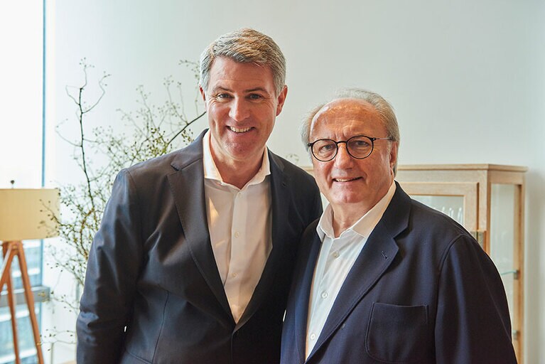 ギヨーム・ポピー氏とアンドレアス・スタルダー氏。