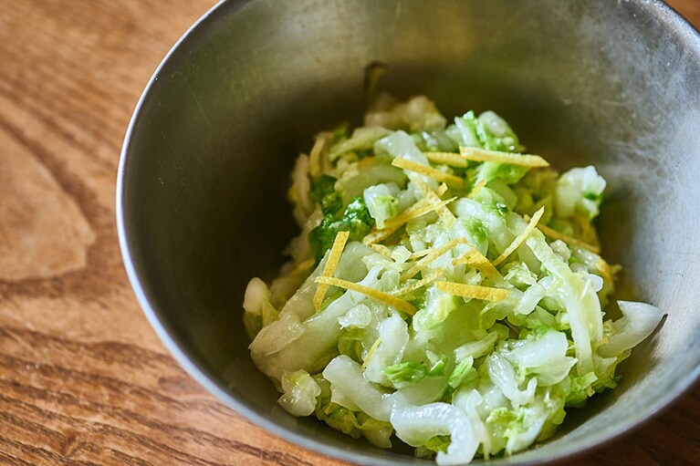 白菜の柚子コールスロー。
