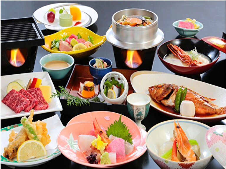 五浦観光ホテル 別館大観荘［茨城／五浦温泉］海鮮料理一例。