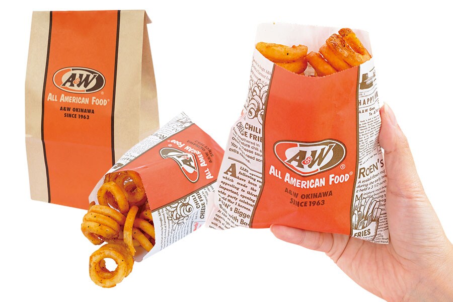 ［A&W 牧港店］カーリーフライ(R) 360円(税込)。