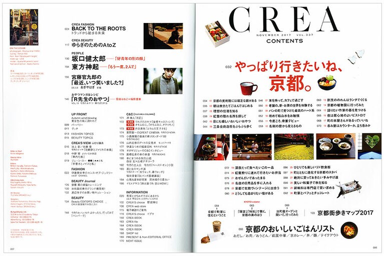2017年11月号目次。