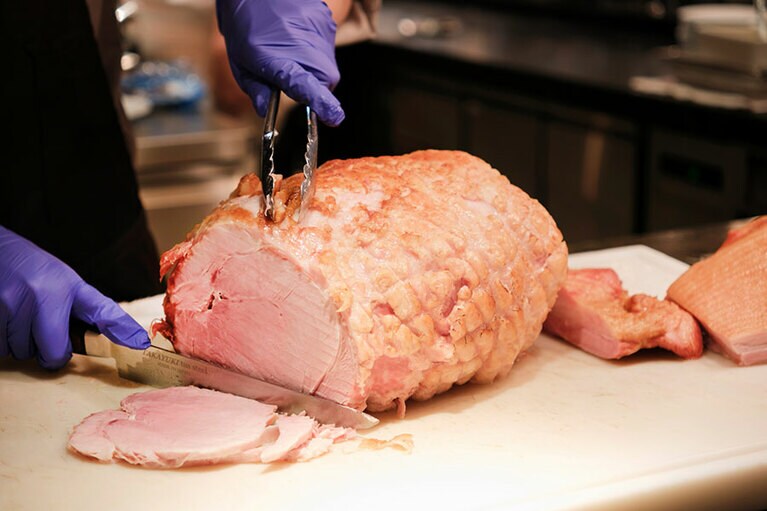 できたてのハム。