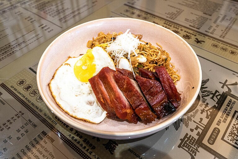 「Scallion Oil Char Siu Noodles with Sunshine Egg」92香港ドル。