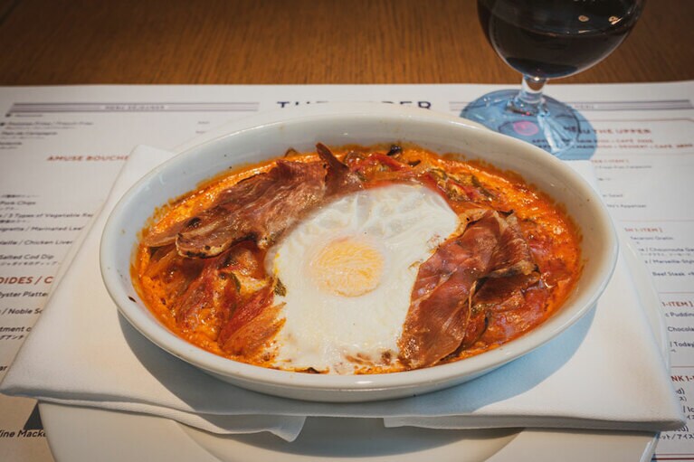 ピペラード - 生ハム、パプリカ、タマゴ - (1,400円)。