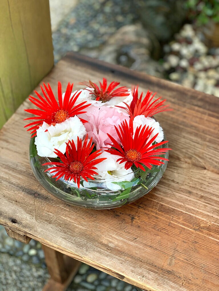 竹神社の花手水。