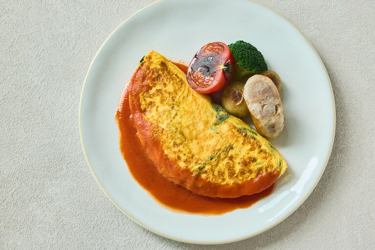 メインディッシュの「フリッタータ（イタリアンオムレツ）」。