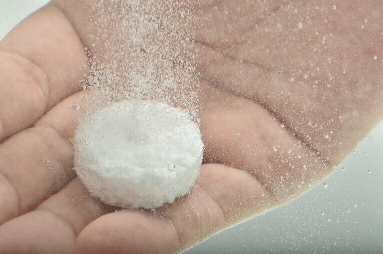 3個がほぼ溶けきるまでにおよそ10分前後。最低そのぐらいは浸かってパワーを堪能して。