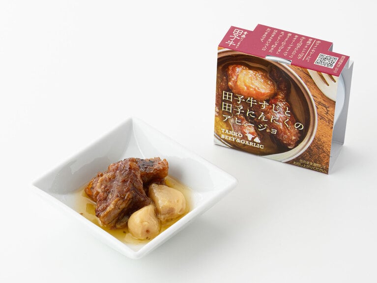 田子牛すじと田子にんにくのアヒージョ 80g 918円／TAKKO商事