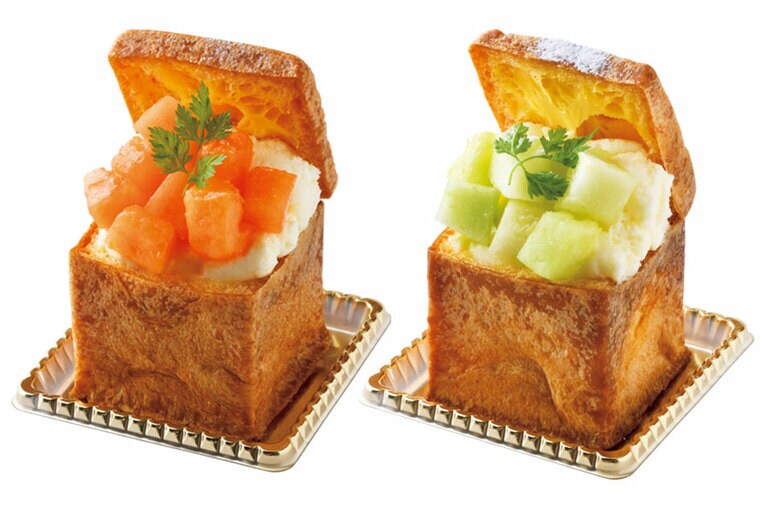 メロンのシュークリームキューブ 715円(1個)／果房メロンとロマン