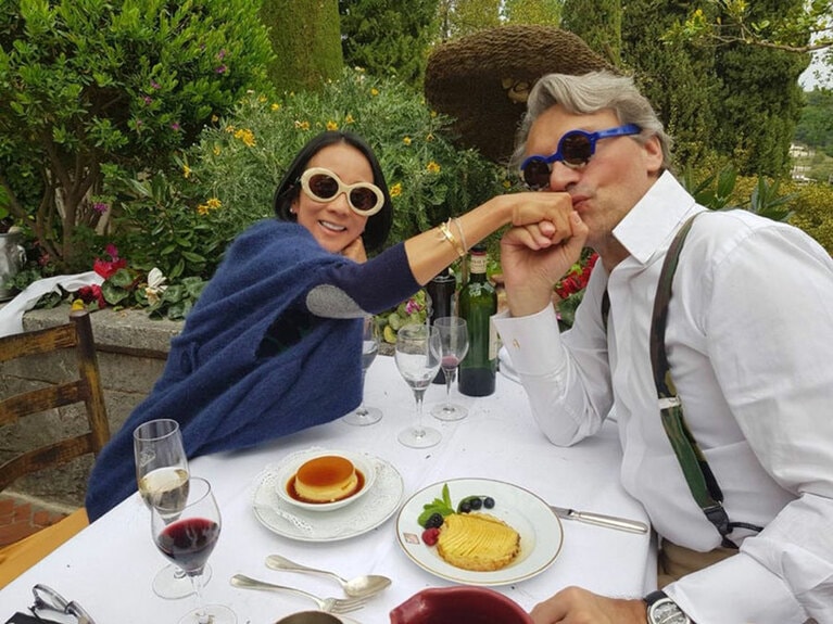 中村江里子さんとシャルル・エドワード・バルトさん。