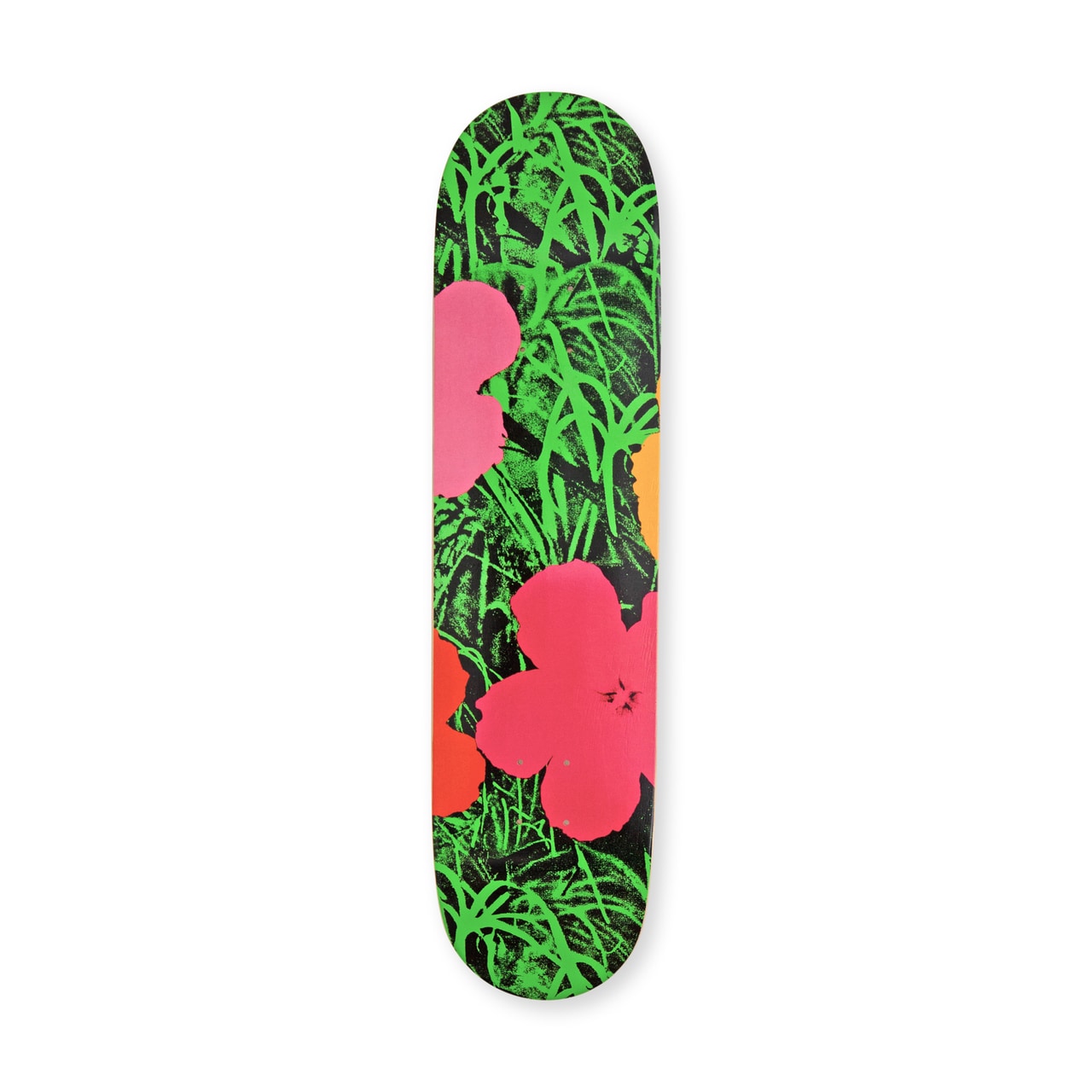 ウォーホル：Flowers (Morning) スケートボード（46,200円）。