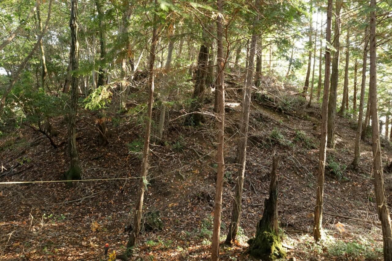 切岸直下にうっすらと堀切もみられる