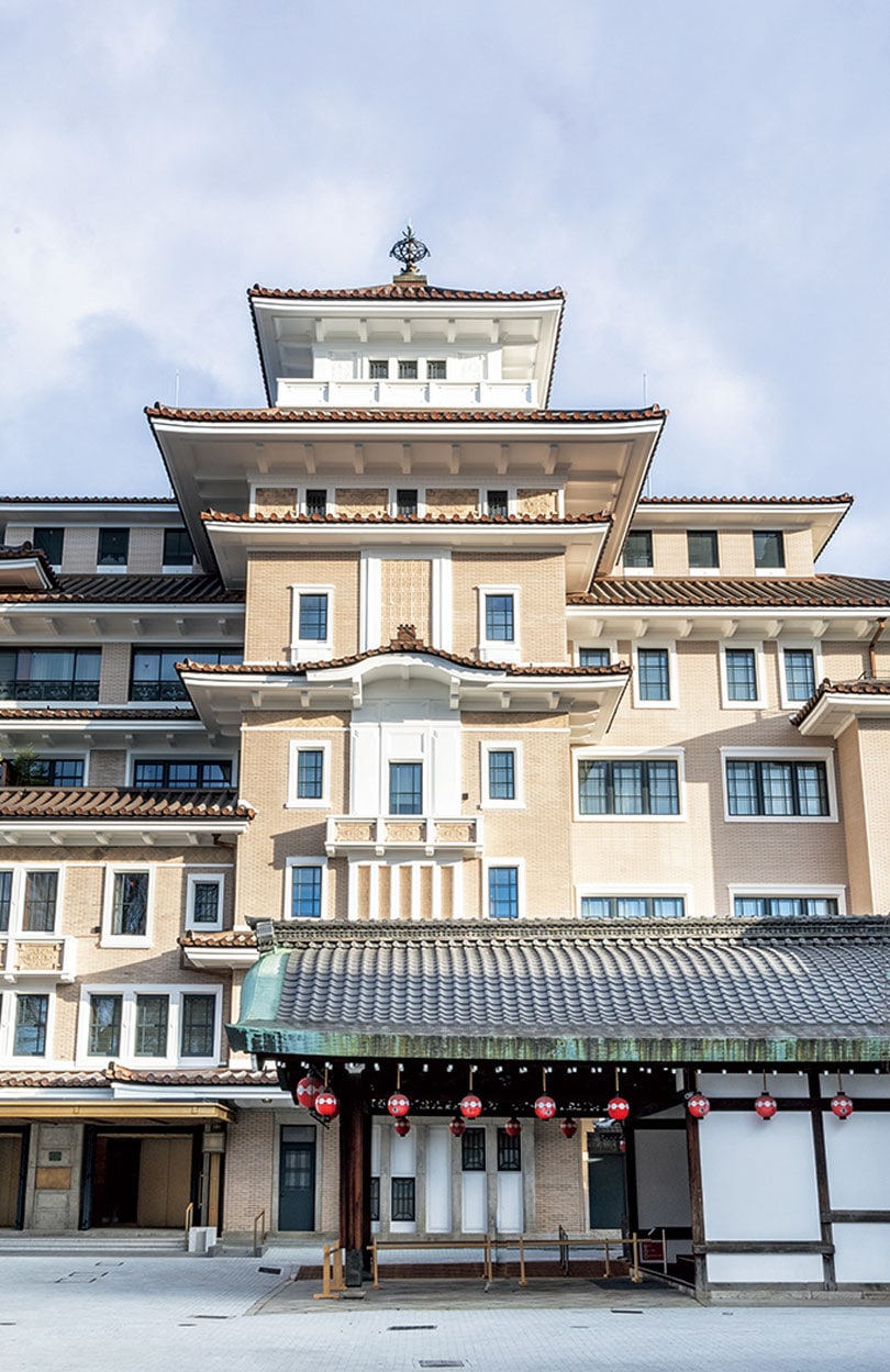 1930年代に流行した和洋折衷様式の外観。