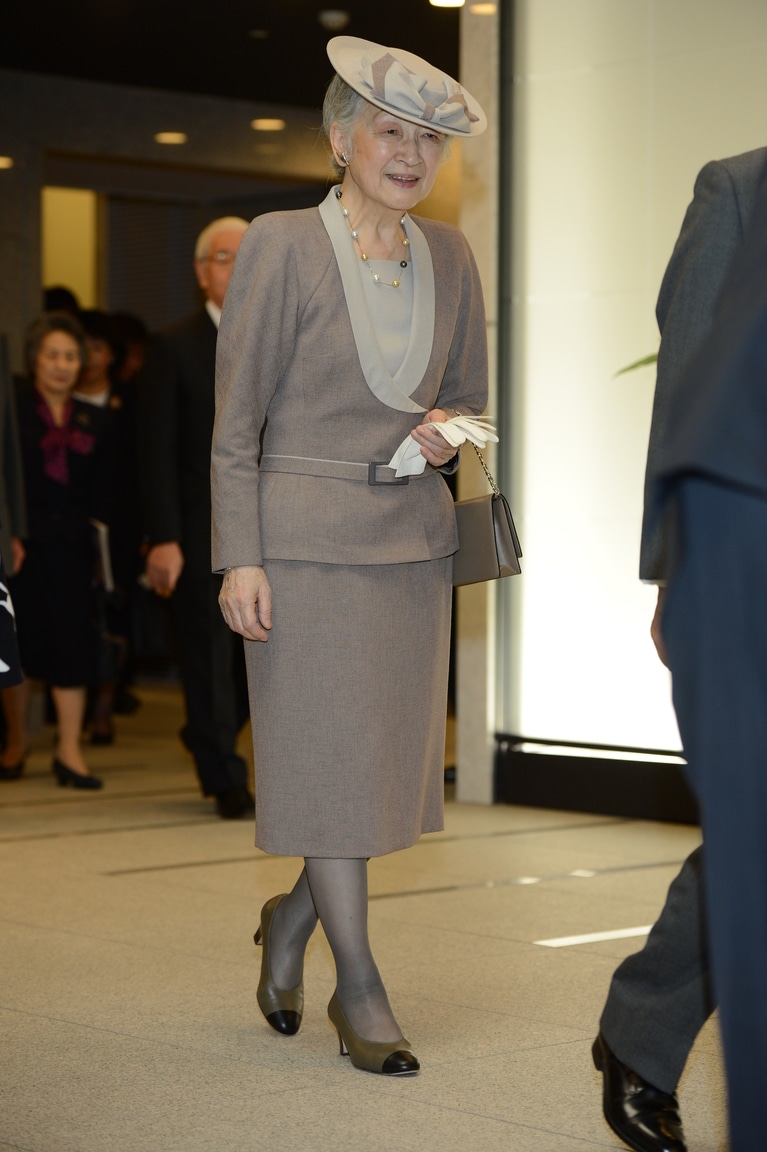 2012年、東京競馬場へ行幸啓なさった際の美智子さま。©JMPA