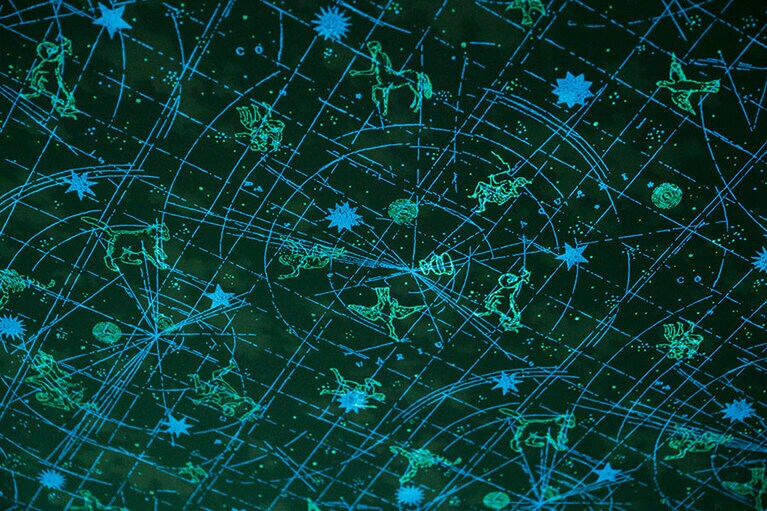 きらめく星座の下でぐっすりおやすみ……。