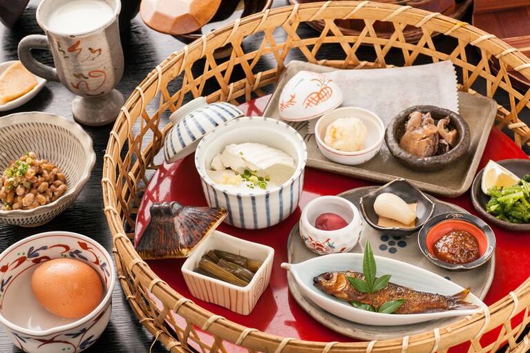 壁湯温泉 旅館 福元屋［大分／壁湯温泉］朝食。