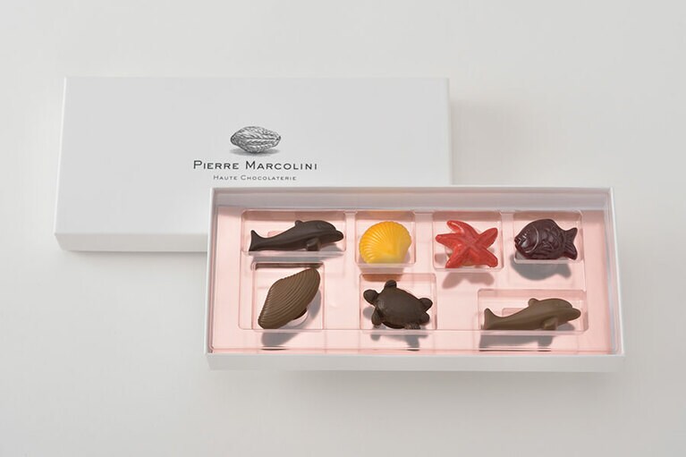 マリンライフ チョコレート MARINE LIFE CHOCOLATE 7個入り2,500円／11個入り3,800円。