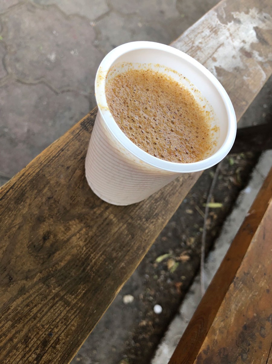 キルギスの伝統飲料ショーロ。