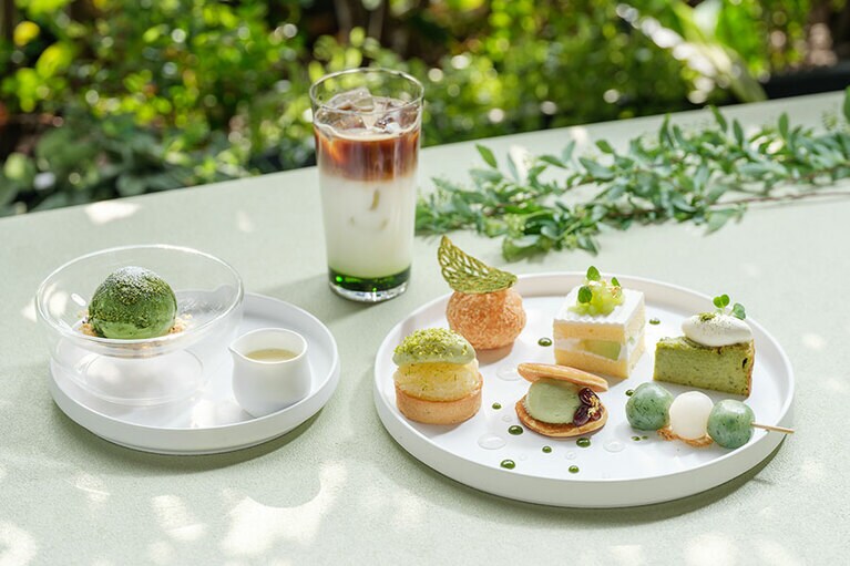 「グリーン スイーツ アフタヌーンティー」のイメージ。3,850円（税込）。※状況によりメニューは変更になる場合あり。