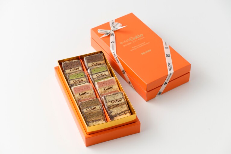 手づくりスイートゴッド 2,030円（8個入り）。5種類の定番に加え、季節の味が1種類入る※パッケージはリニューアル予定。