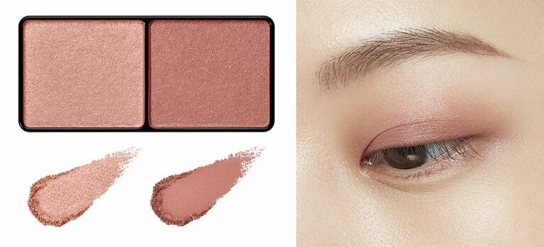 【プチプラコスメ・ザ・ベスト2021〈2〉エテュセ アイエディション(カラーパレット)】アイエディション(カラーパレット) 02ピンクブラウン 1,540円。塗ると透明感の出るくすみピンクと、落ち着いたピンクブラウンのマットカラーのコンビも人気。