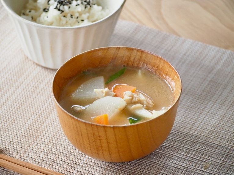 鯛のあら汁の風邪予防薬膳スープ。