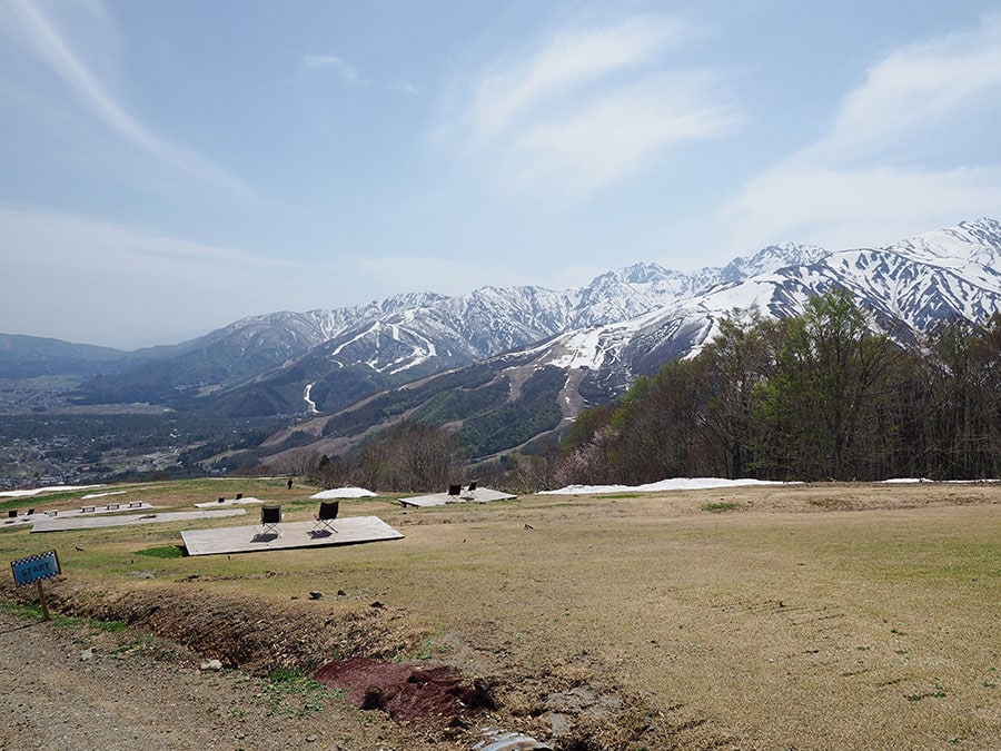 「白馬岩岳マウンテンリゾート」山頂エリアからの風景。