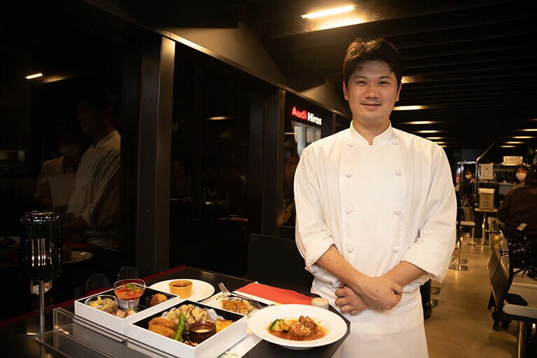 トラン・ルージュのシェフ長瀬一真さん。