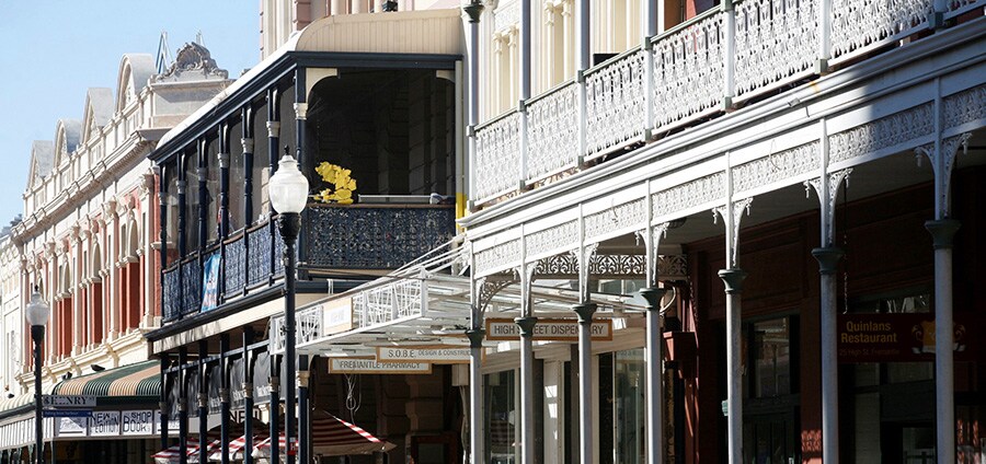 パース近郊、フリーマントルのレトロな街並み。photo:Tourism Australia