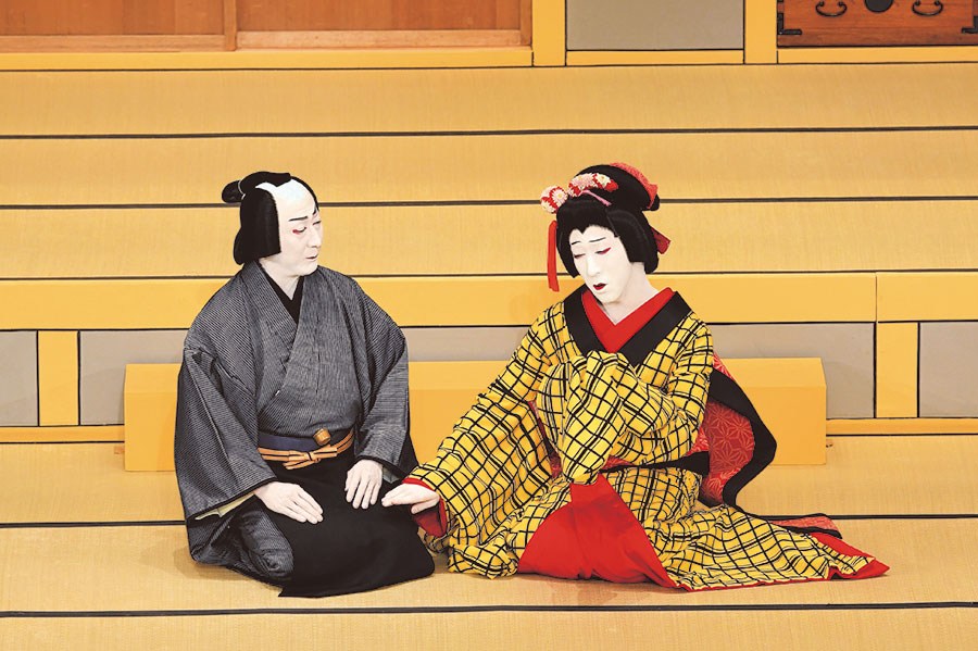 2019年11月歌舞伎座『髪結新三』ではお父様の時蔵さんと共演。歌舞伎では親子で恋人役を演じることも多々。